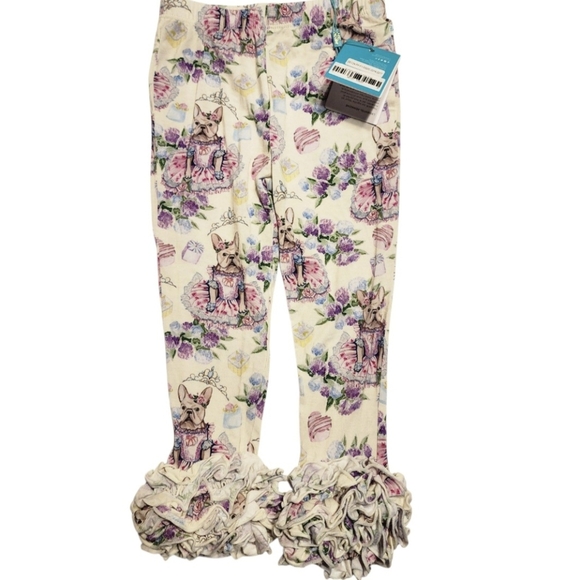 Posh Peanut Posh Frenchie Ruffled Tee and Cha Cha Leggings 3T/4T NWT - Picture 5 of 6